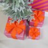 Led kerstcadeau roze oranje – sfeerfoto