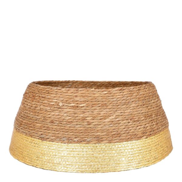 Kerstboomrok Zeegras Goud – Ø58 cm