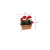Kunstplant Geranium Rood in bak