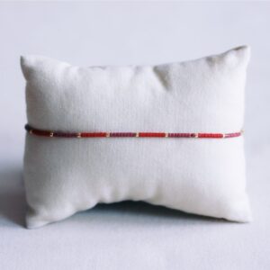 Miyuki armband kleurblokkering – rood/paars