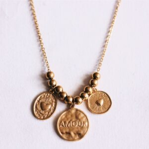 Kralenketting met Love Letters bedeltjes