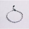 Armband met D-ketting in zilver