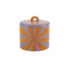 Voorraadpot keramiek Swirl Oranje/Lila – Dolomiet 11 x 11 x 11,5 cm