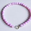 Natuurlijke stenen kralenketting xl in lila