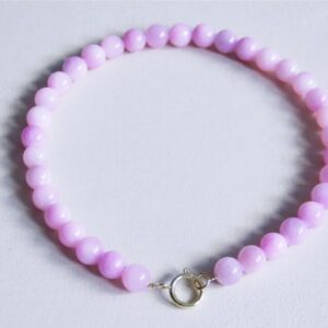 Natuurlijke stenen kralenketting xl – lila