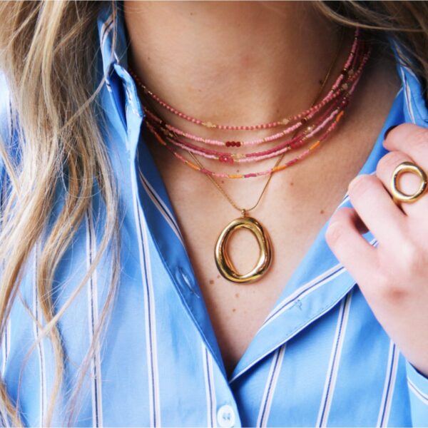 Miyuki ketting – blauw cacao – foto 3