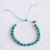 Edelsteen armband met vergulde Miyuki smaragd