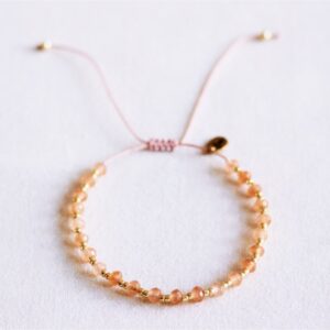 Edelsteen armband met verguld Miyuki koraal