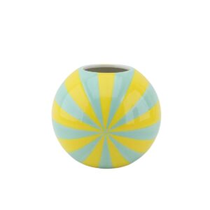 Bolvaas Swirl Geel/Mint – Dolomiet 20 x 20 x 17 cm