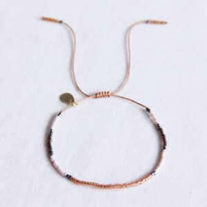 Miyuki armband – cognac/nude