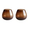 Tasman XS dark taupe waxinelichthouders, set van 2