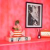 Toffee bloempot oranje-roze groot – foto 5