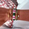 Edelsteen armband met vergulde Miyuki – olijf, foto 2