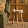 Bijzettafel hout Bold Bruin Ø26 cm