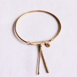 Armband met knoopdetail – goud/glitter
