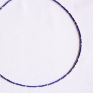 Miyuki ketting – paars/verguld